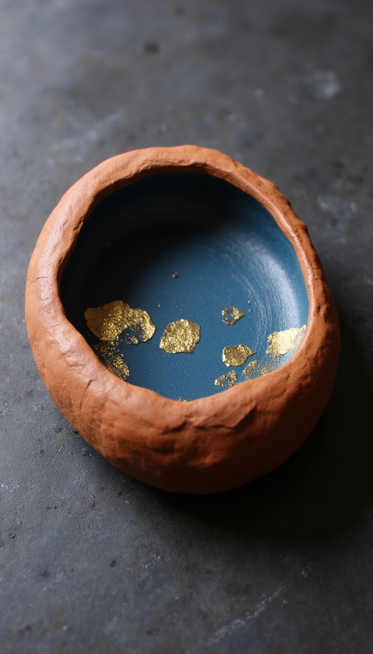 6. Magical Trinket Tray with Gold Leaf