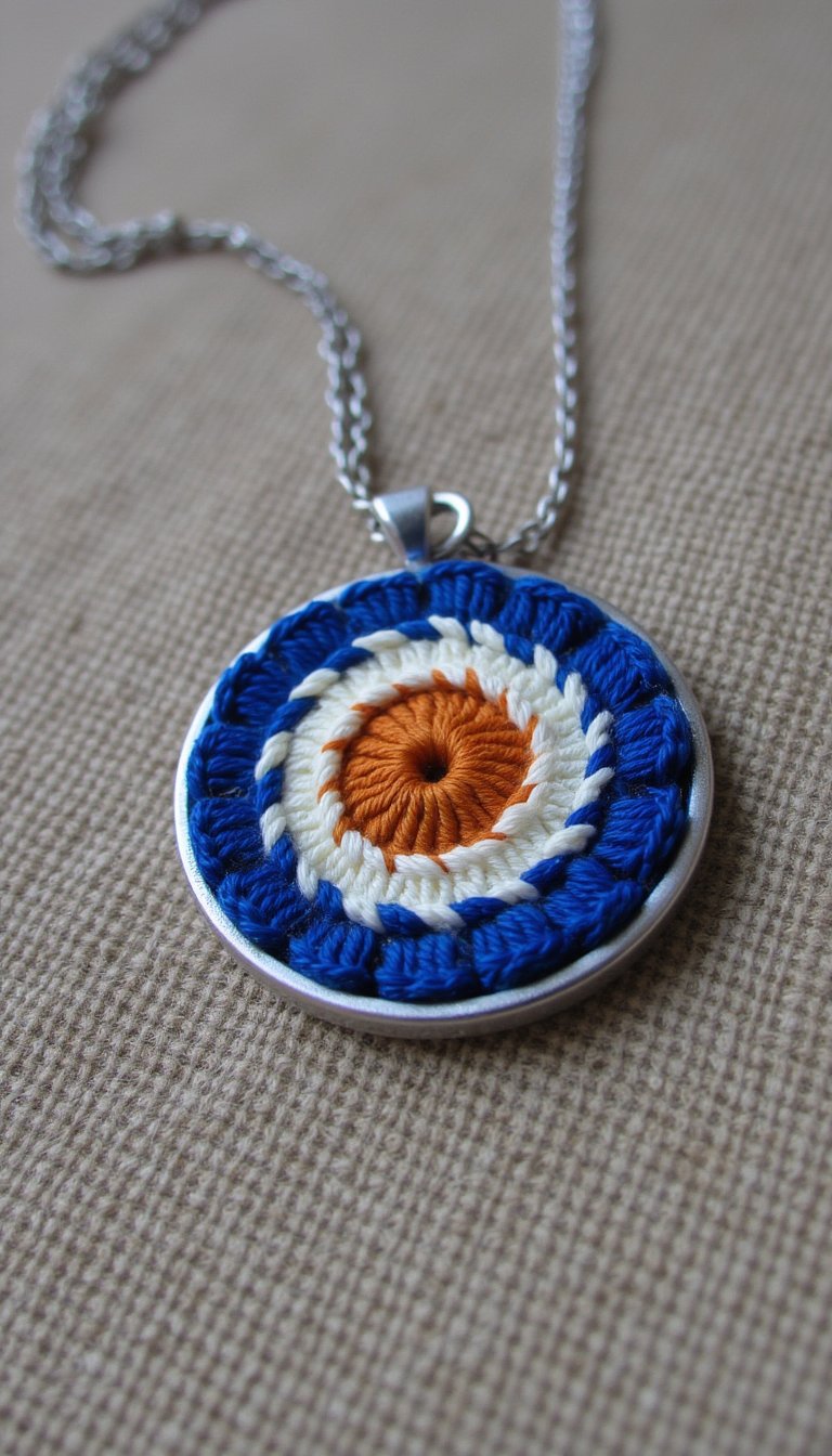 24. Statement Crochet Pendant