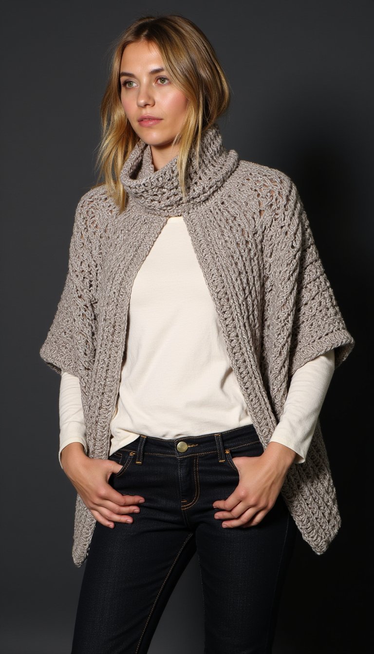 9. The "Go-Everywhere" Crochet Poncho