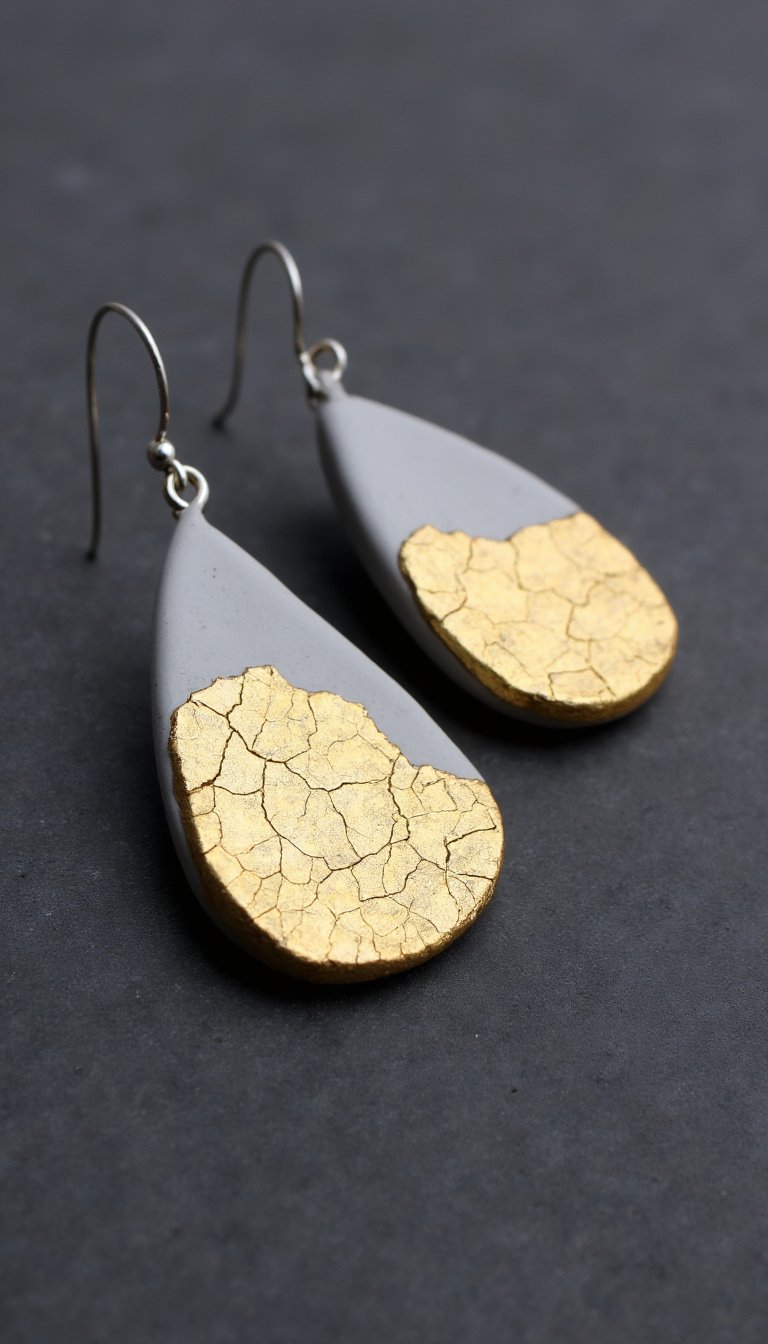 6. Gold-Foil Embellished Drops