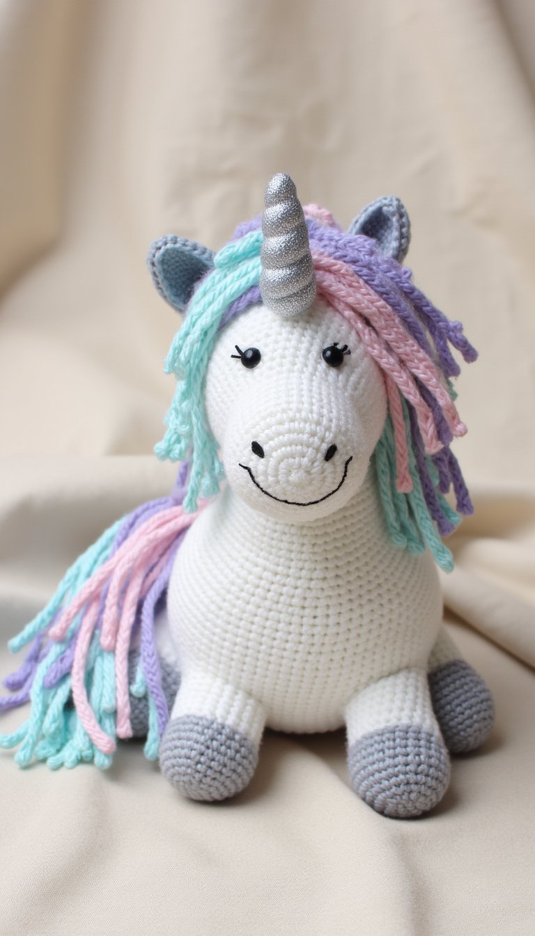 2. A Cozy, Spiral-Horned Unicorn