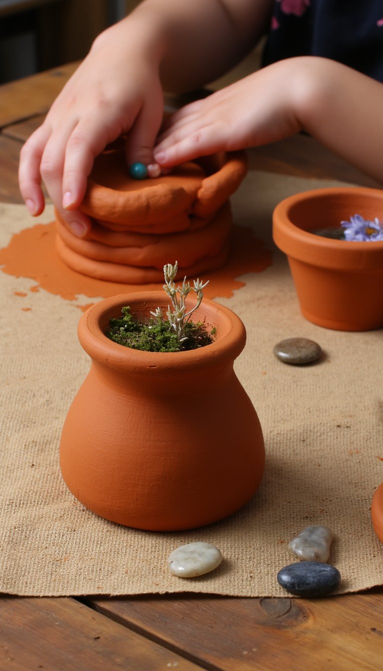 5. Clay Coil Pots