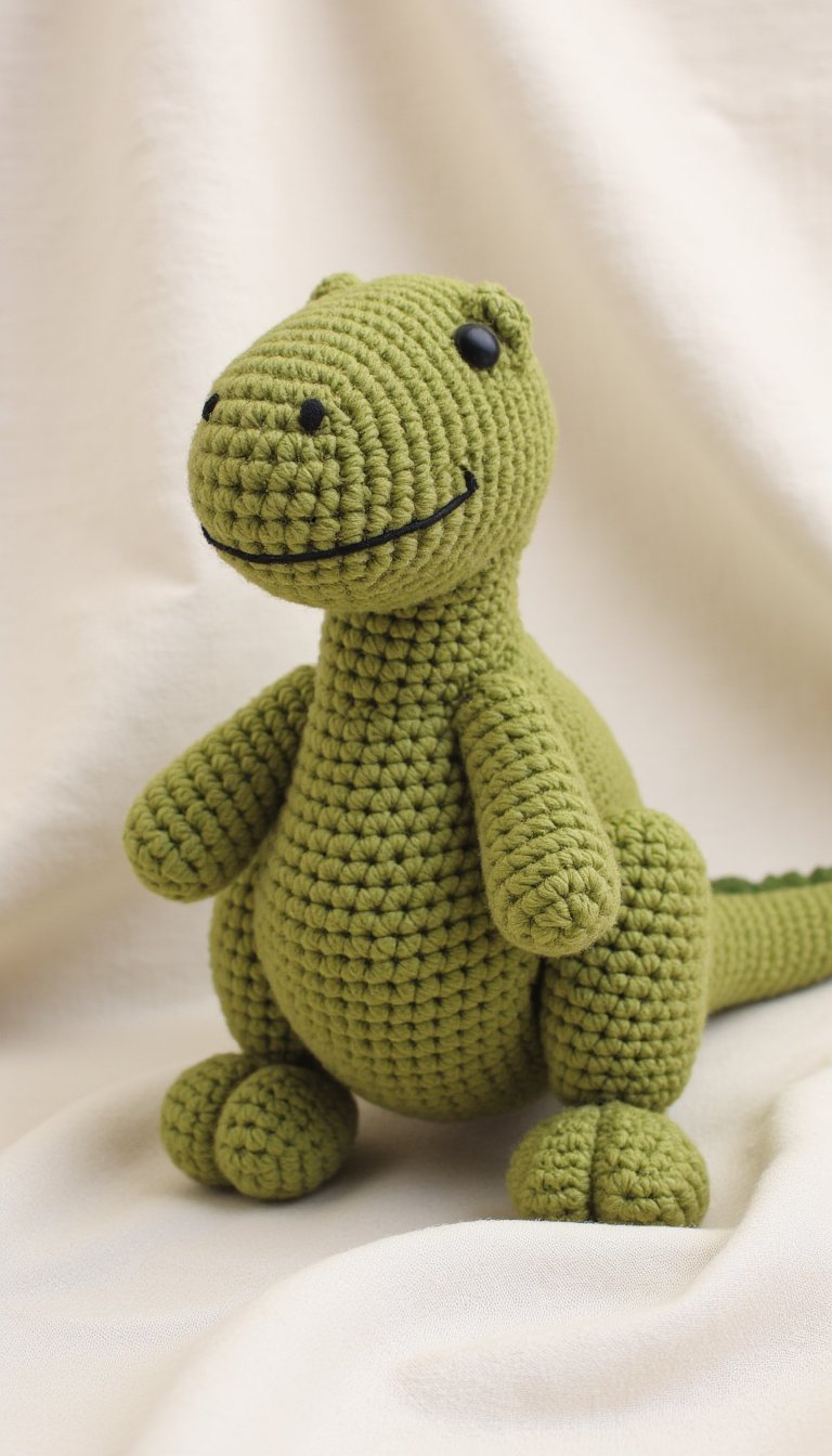 4. A Cozy, Chunky-Knit Style Dinosaur