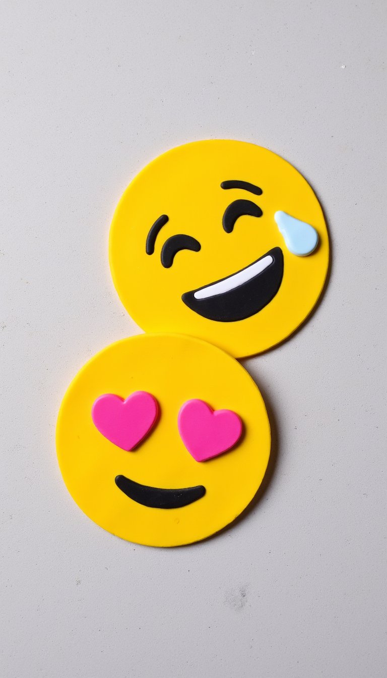 6. Emoji Coasters
