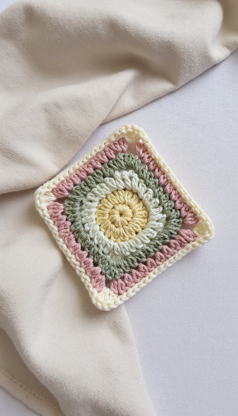 4. Granny Square Coaster