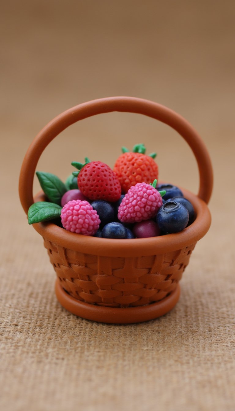 20. A Miniature Basket of Berries