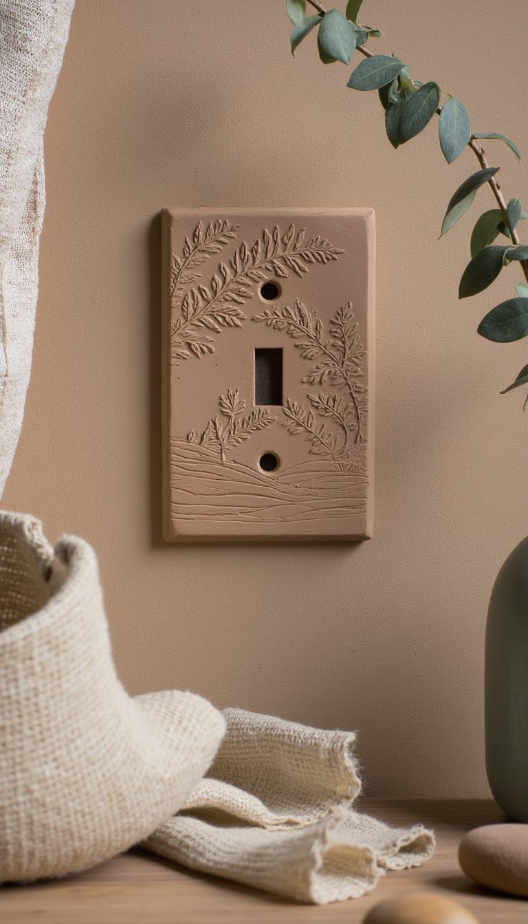 10. Personalized Clay Light Switch Covers