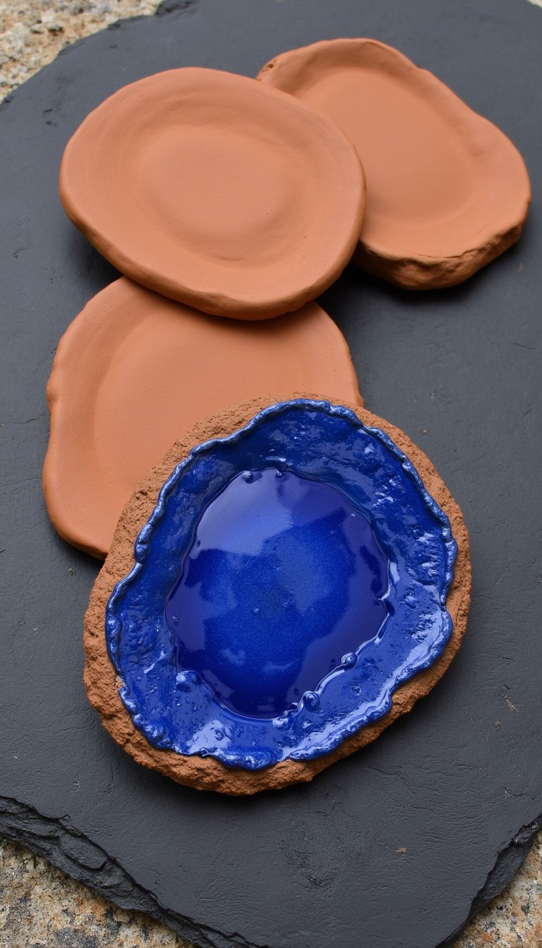 17. The Statement Stone: Large, Organic-Shaped Coasters