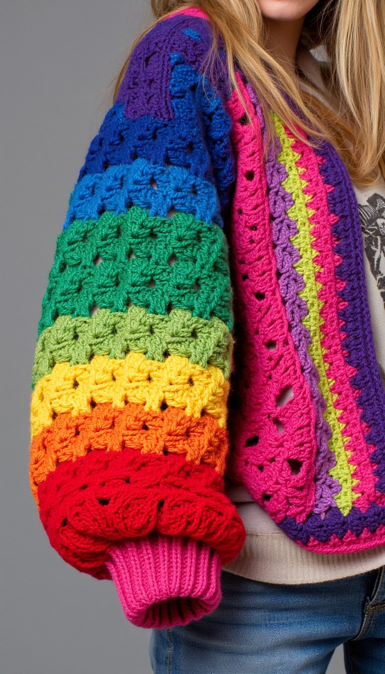 11. A Groovy Granny Stitch Cardigan