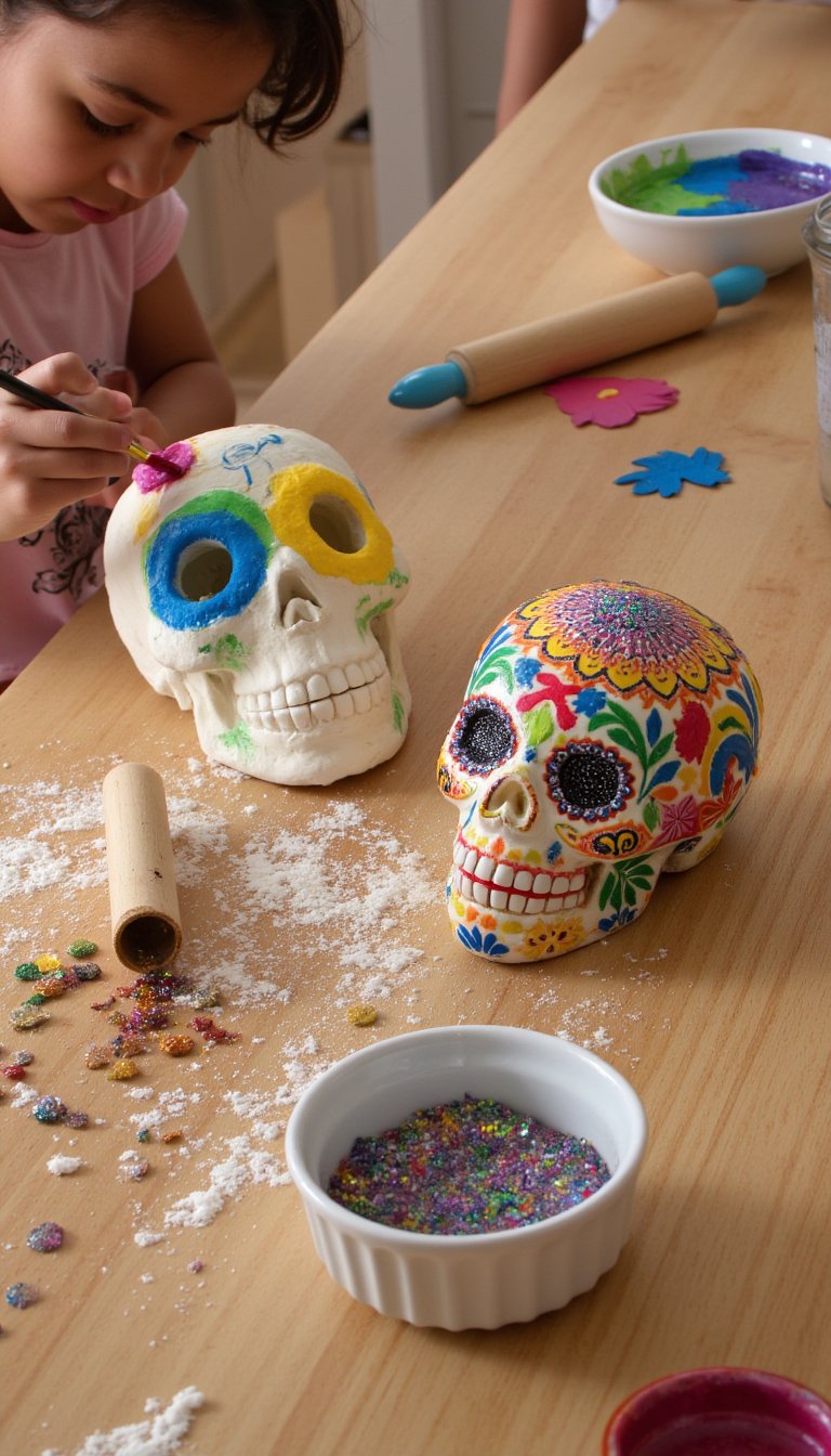 11. Salt Dough Sugar Skulls (Calaveras)