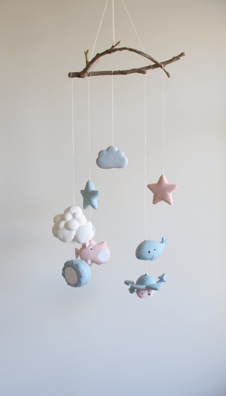 27. Clay Mobile for Nursery
