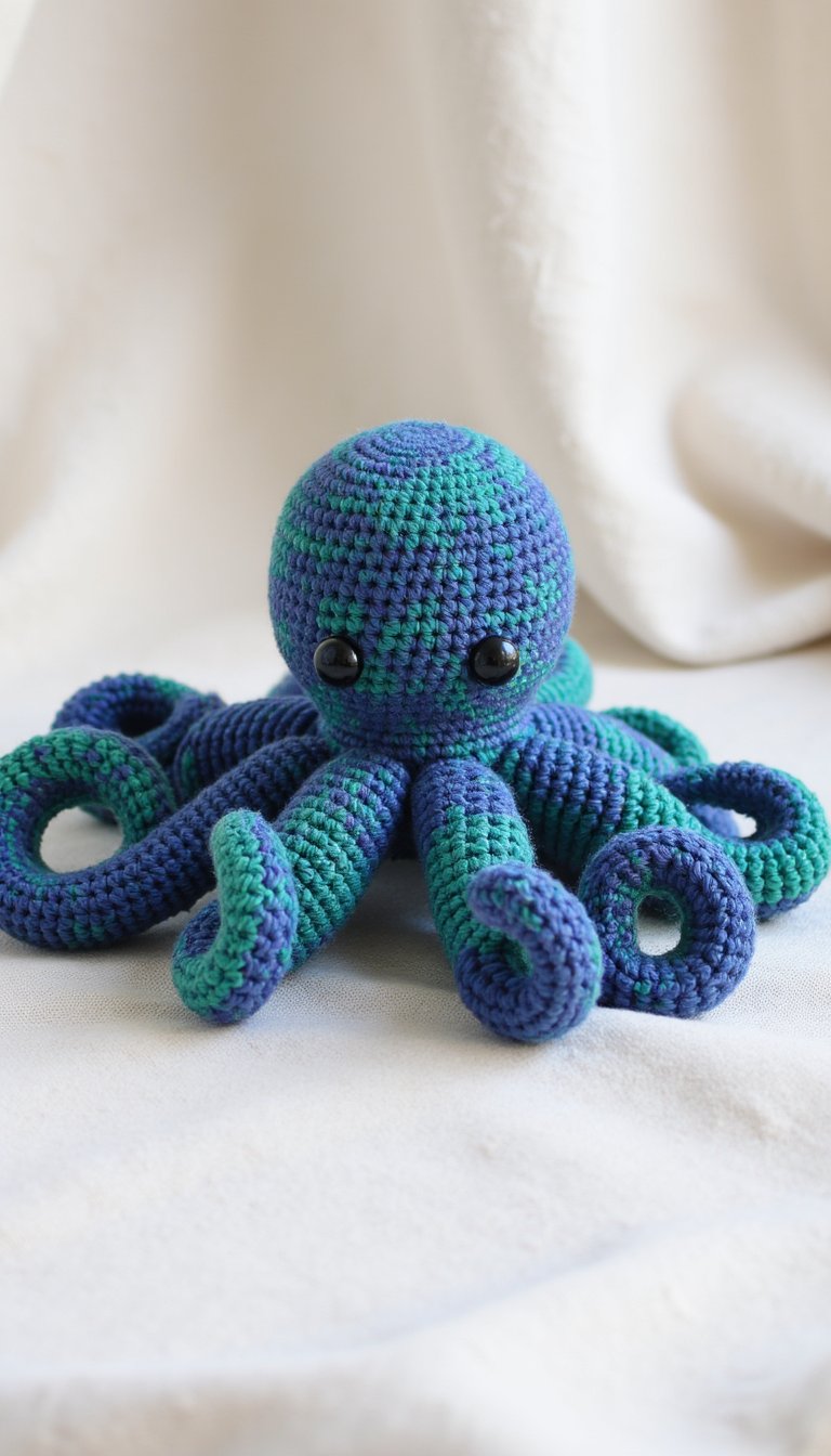 7. An Octopus with Curly, Spiraling Tentacles