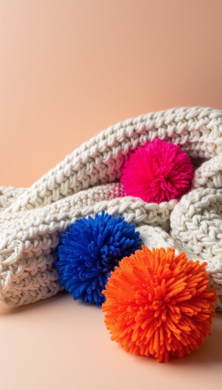 10. The Playful Pom-Pom Scarf