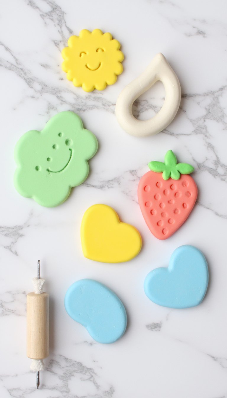 6. Playful Clay Magnets