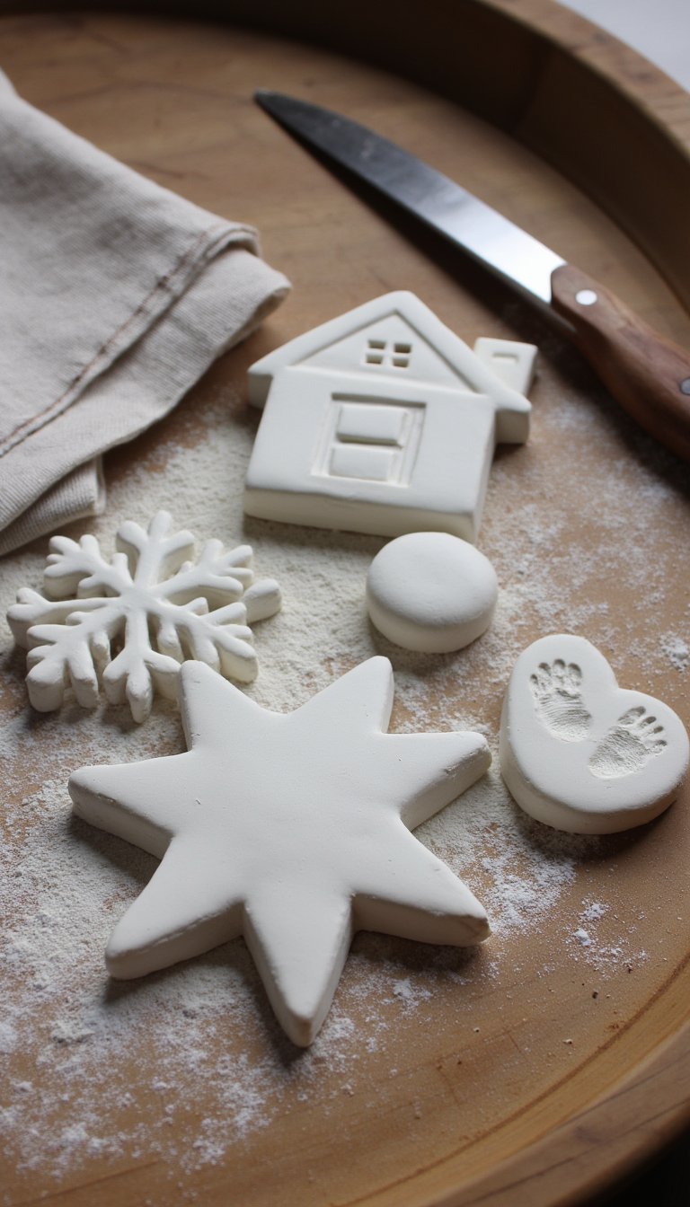 12. Handmade Clay Holiday Ornaments