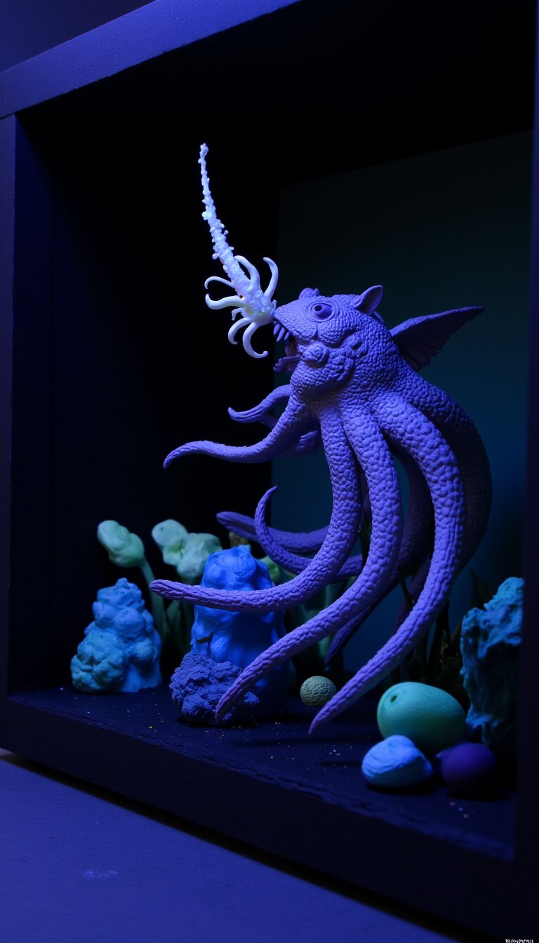 14. Bioluminescent Deep Sea Creature Sculpture