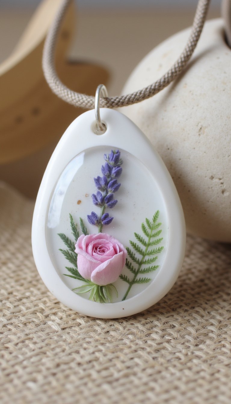 16. Pressed Flower Preservation Pendant