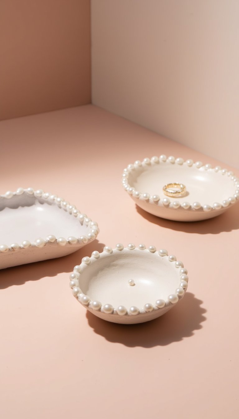 4. Pearl-Accent Ring Dishes