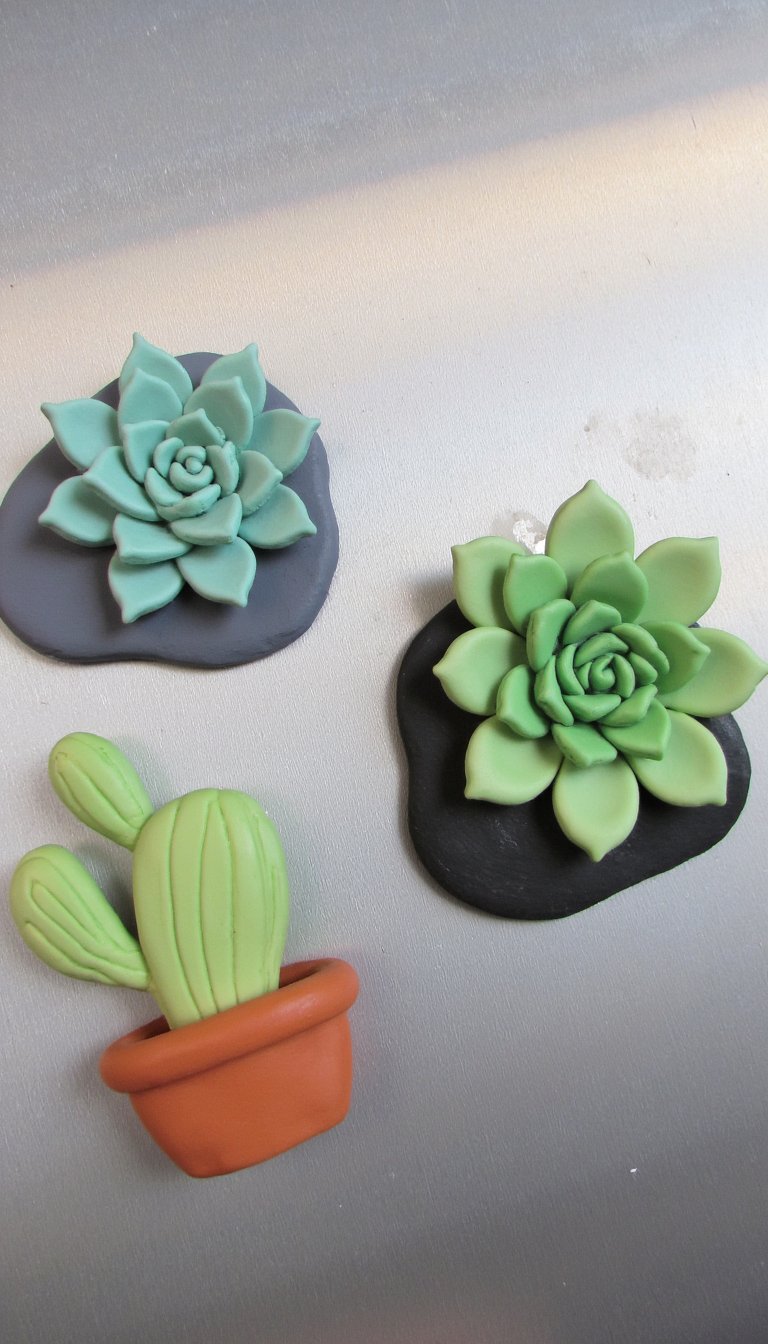 3. Tiny Succulent & Cactus Magnets