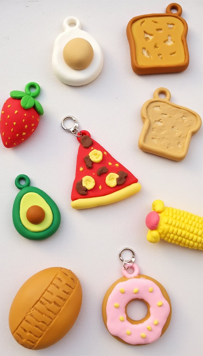 11. Playful Miniature Food Charms