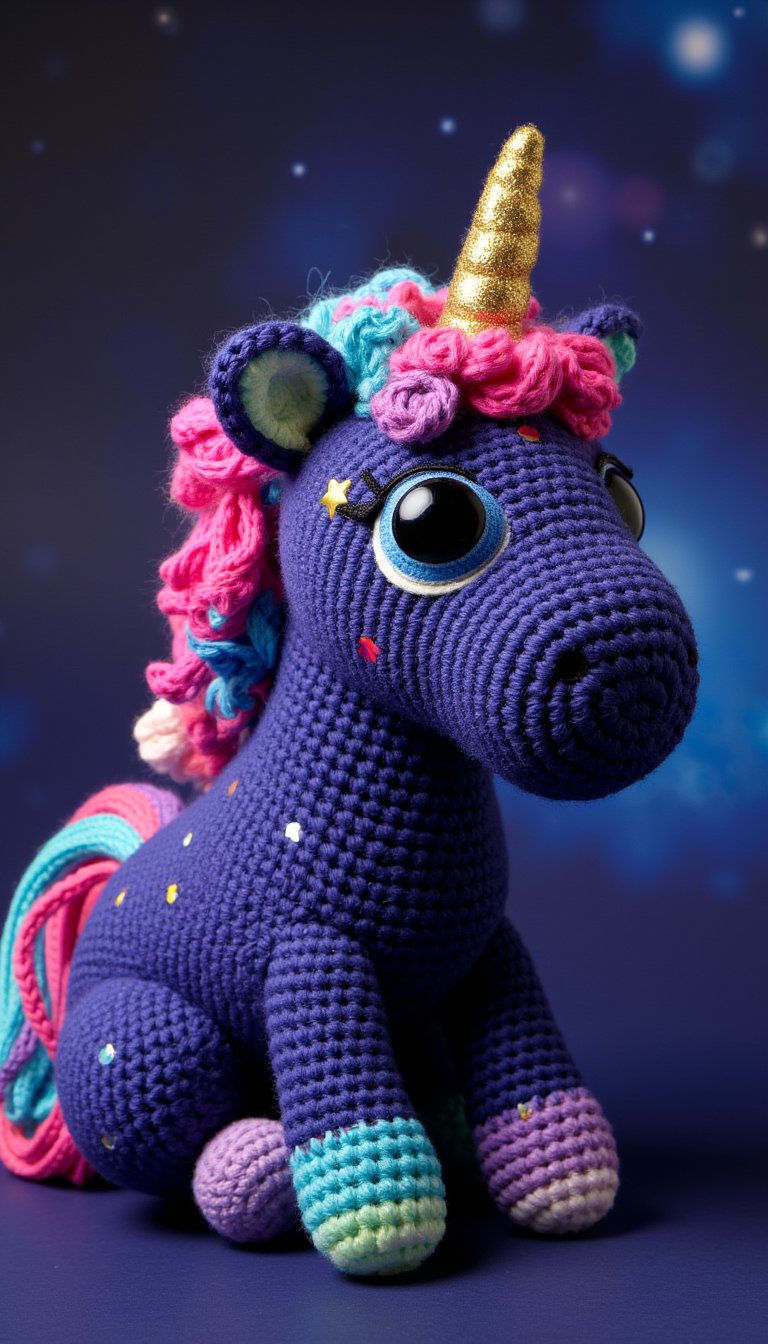 11. A Sparkly Unicorn with a Swirly Horn