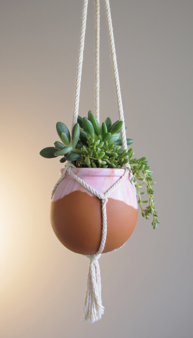 26. Hanging Planter with Macrame