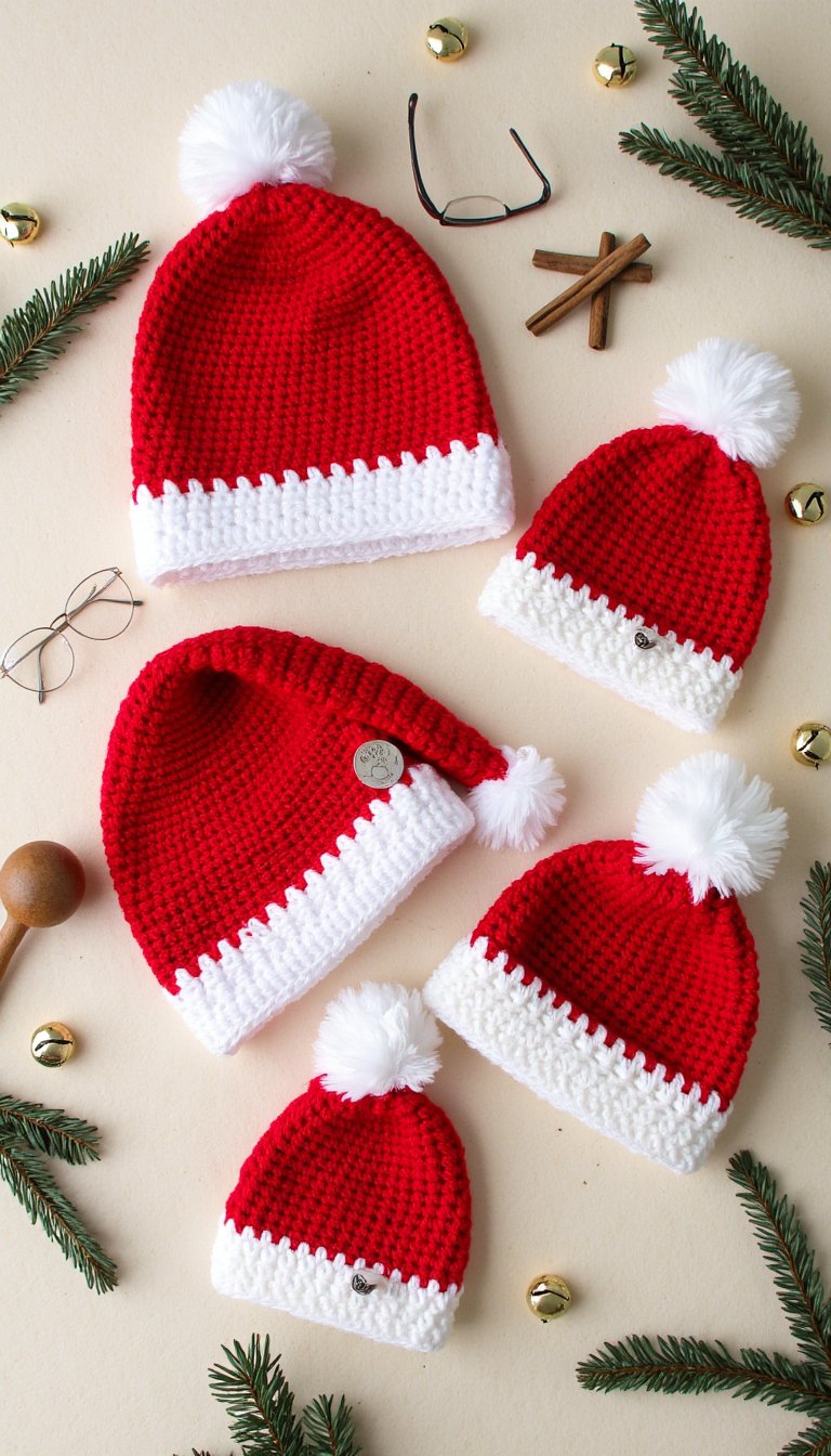 4. Santa Hats for the Whole Family (Pets Included!)