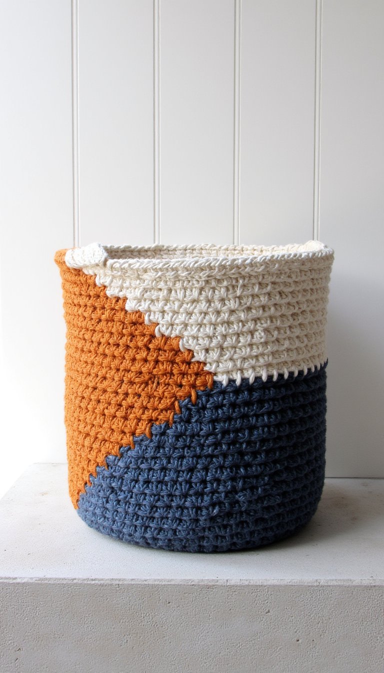 1. The Not-Your-Grandma's Crochet Basket