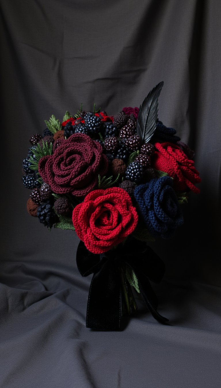 8. Moody Gothic Roses & Berries