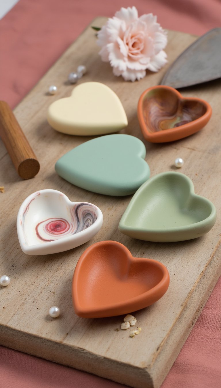 5. Heart-Shaped Trinket Dishes