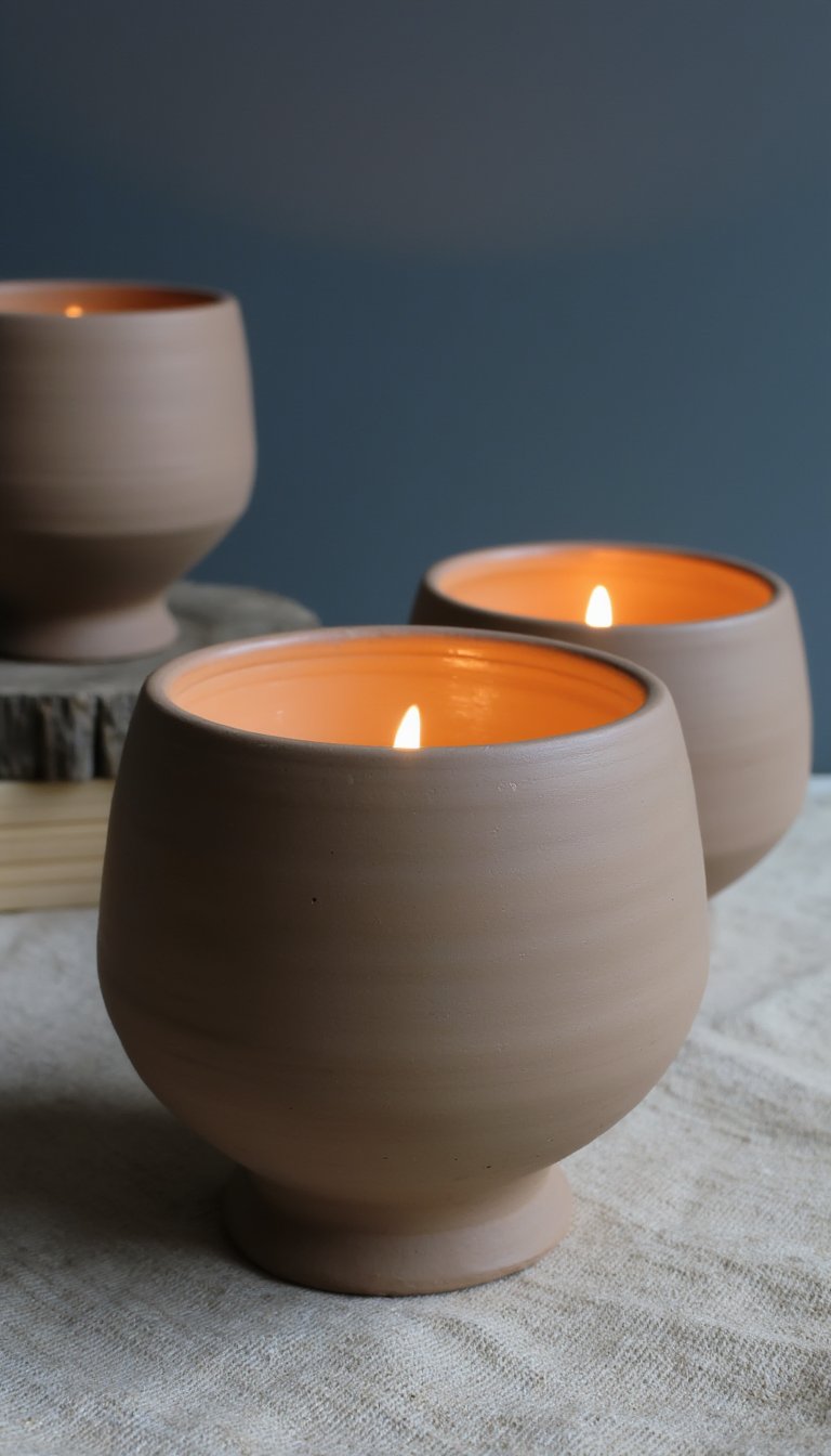13. Minimalist Candle Holder Cups
