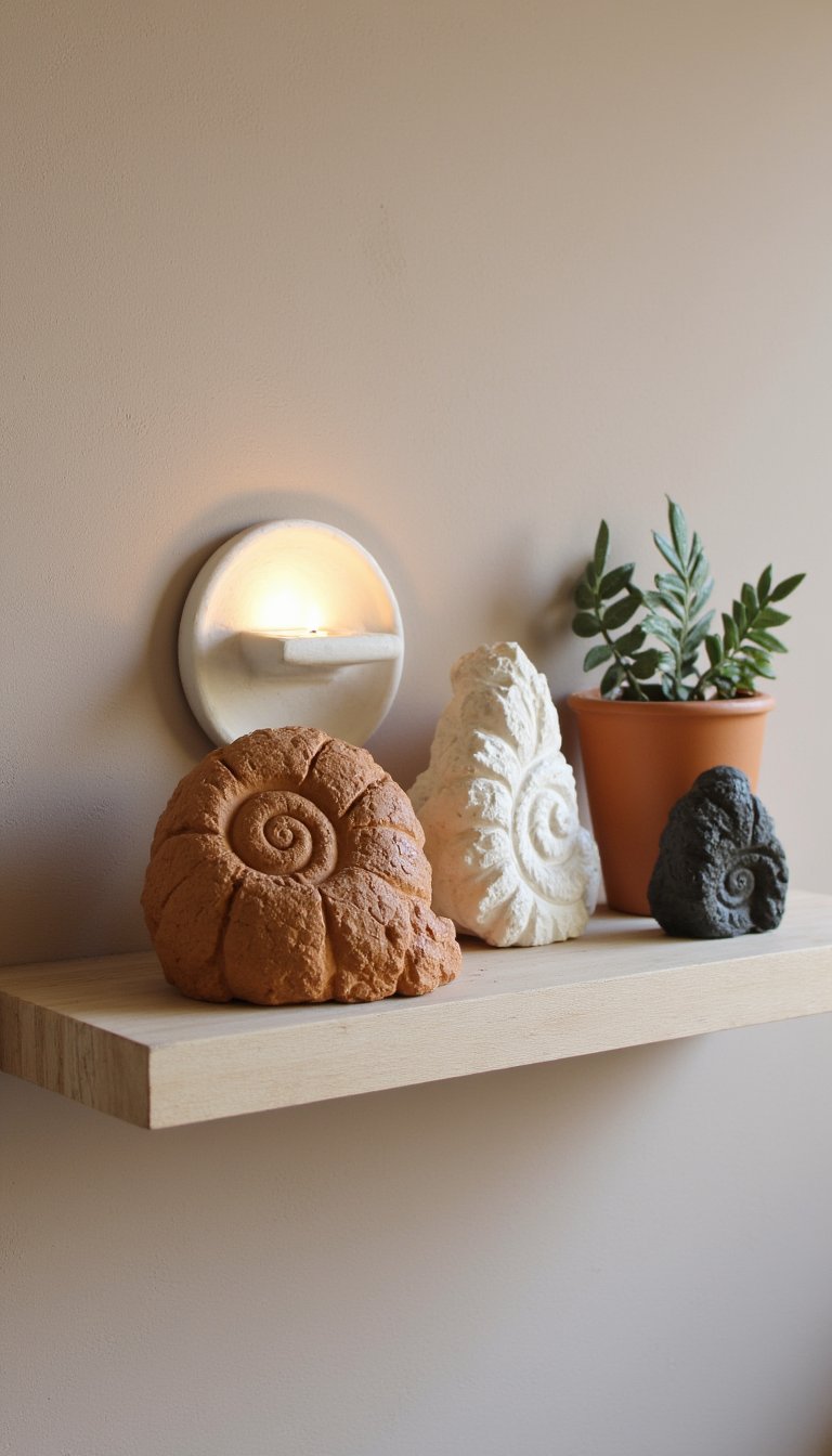 24. Clay "Fossil" Paperweights