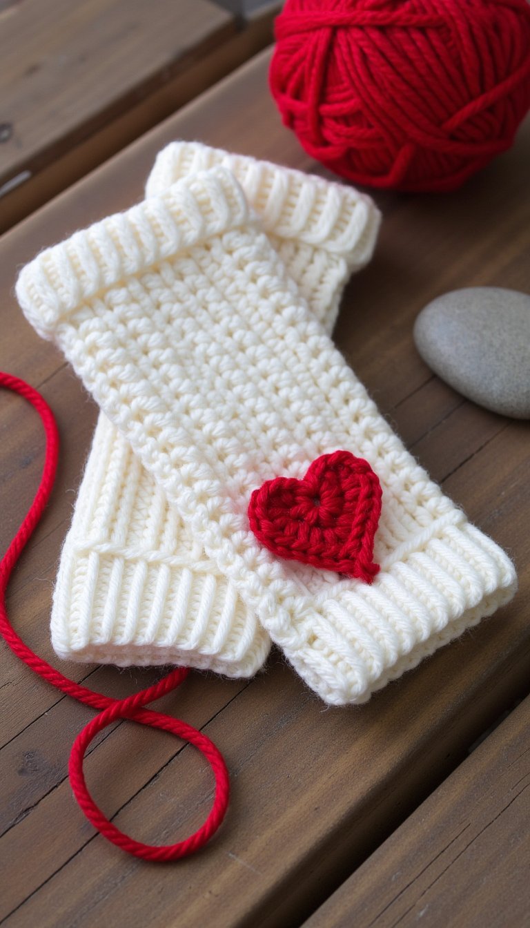 6. The Coziest Heart-Wrist Warmers
