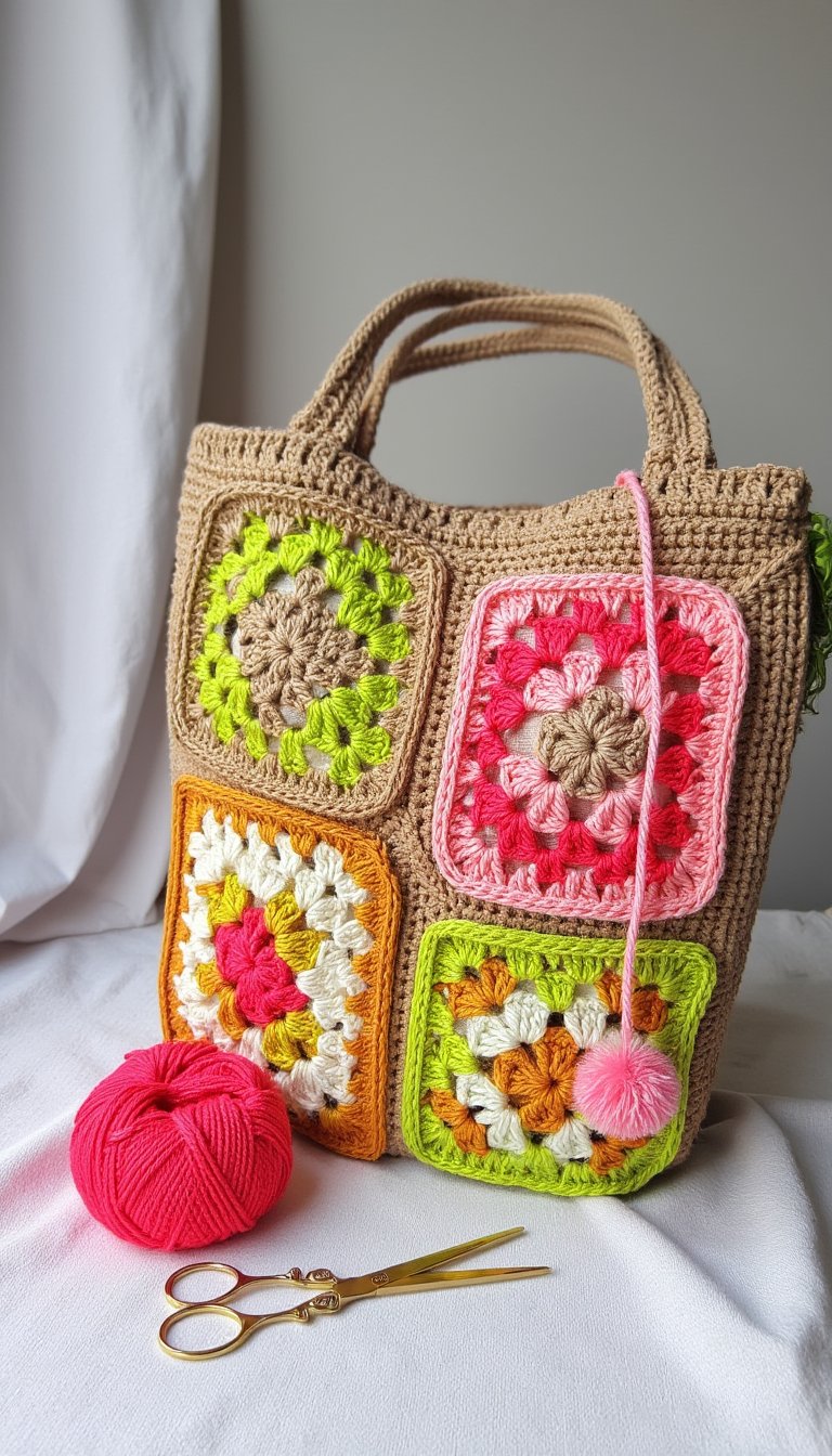 5. The Modern Granny Square Tote Bag