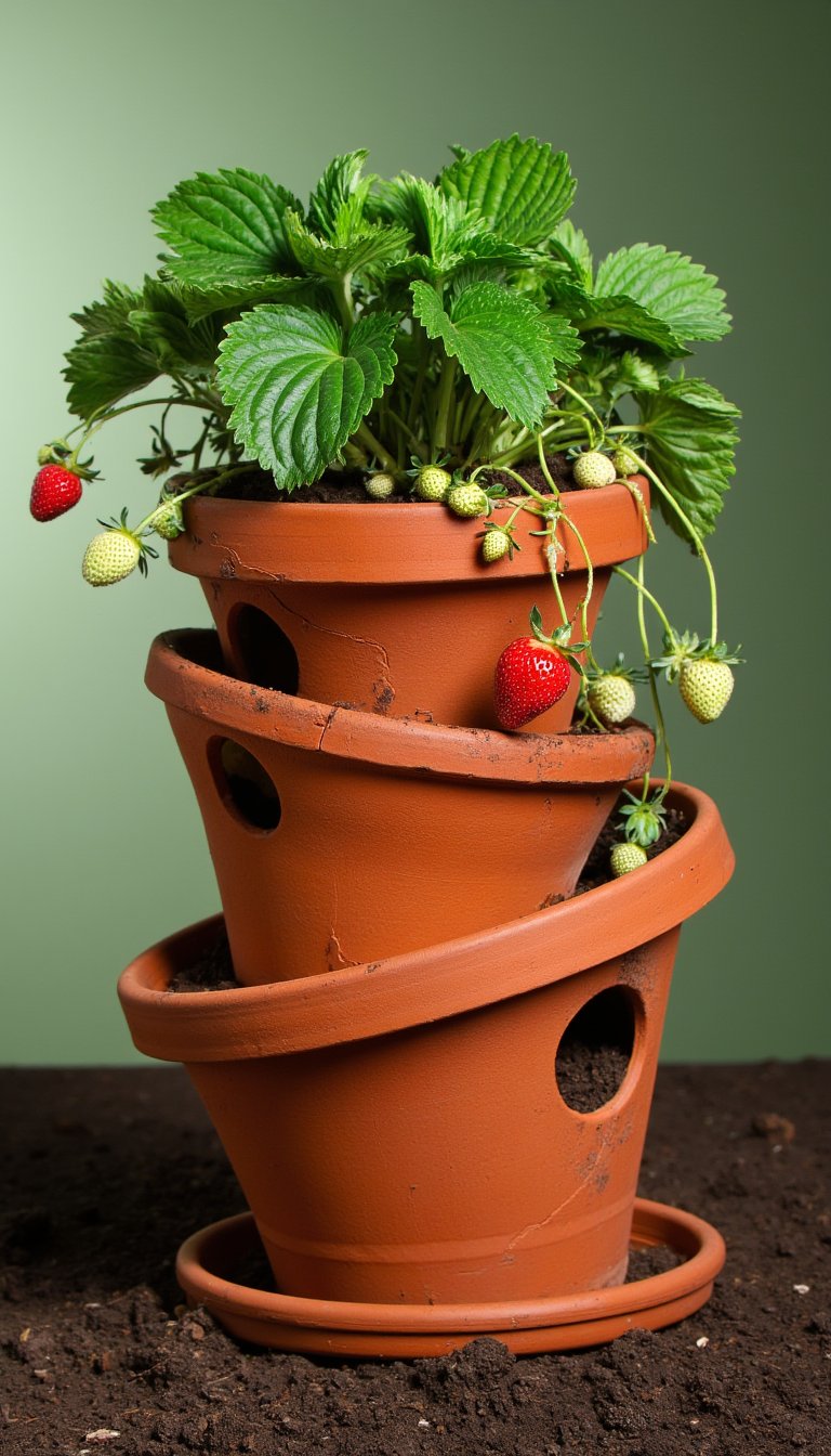 11. The Topsy-Turvy Strawberry Planter