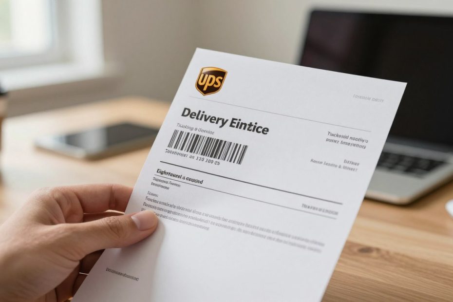 how to track ups delivery notice number