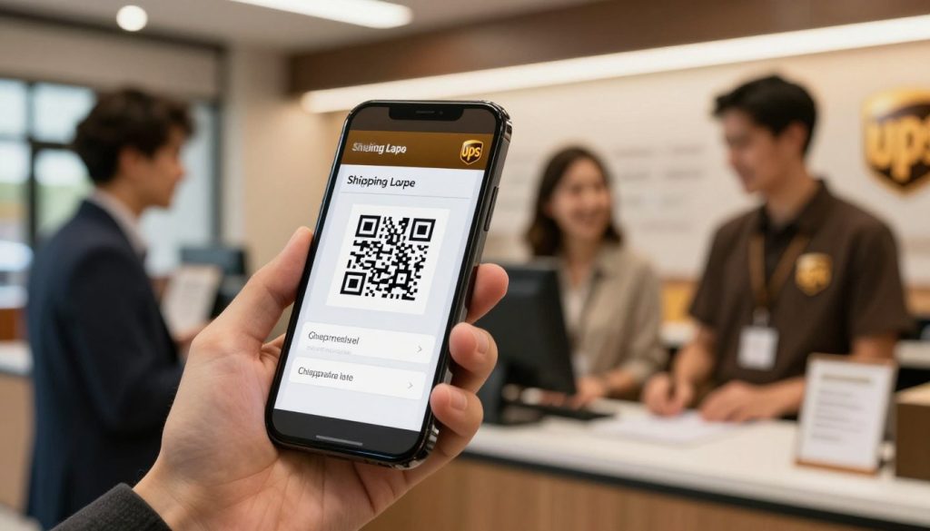 scan QR code for UPS shipping label options