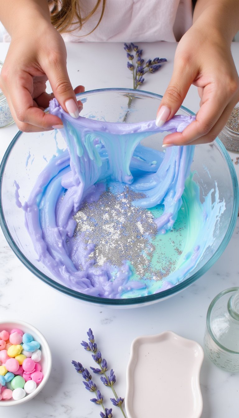 26. DIY Slime with Glitter