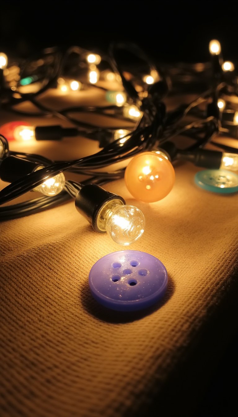 5. Adorable Button Fairy Lights