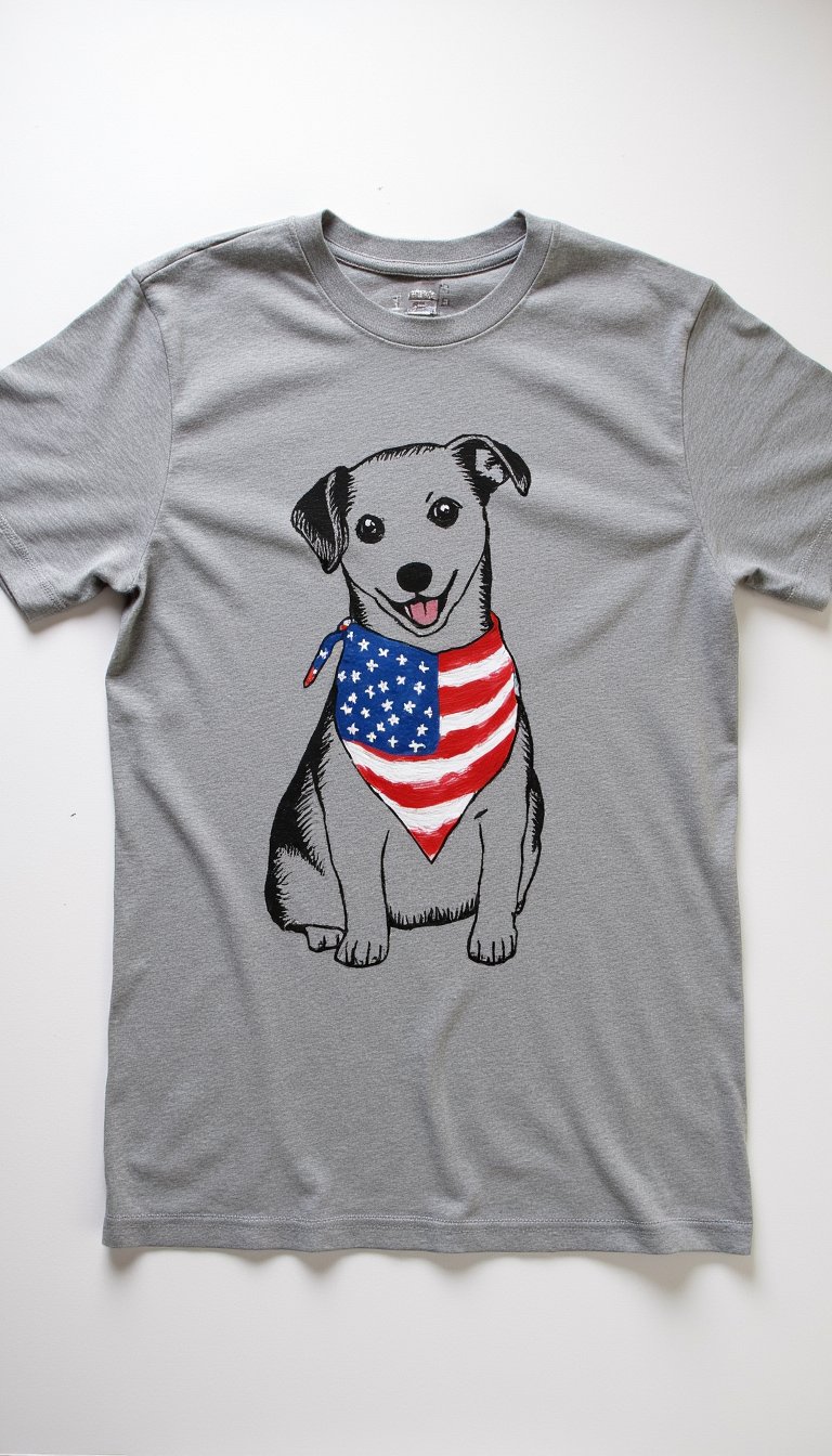 16. Pet Portrait Patriotic Shirt