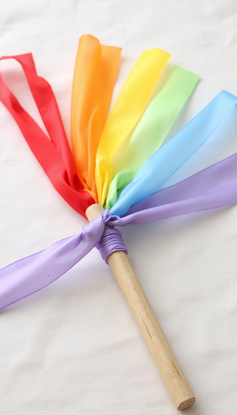 2. Rainbow Ribbon Wands