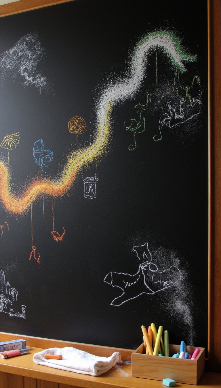 5. Chalkboard Timeline of Key Events