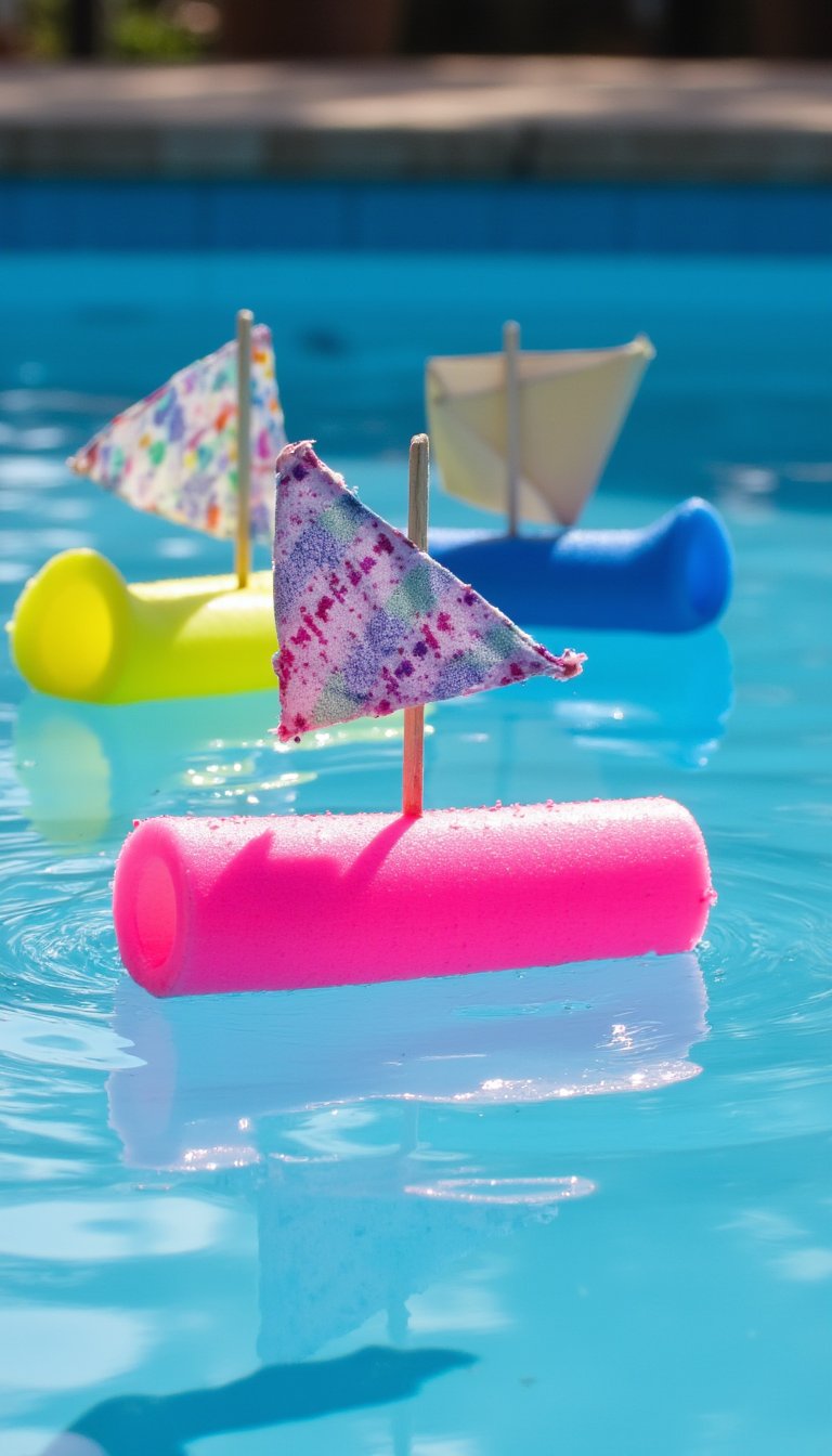 11. Pool Noodle Boats