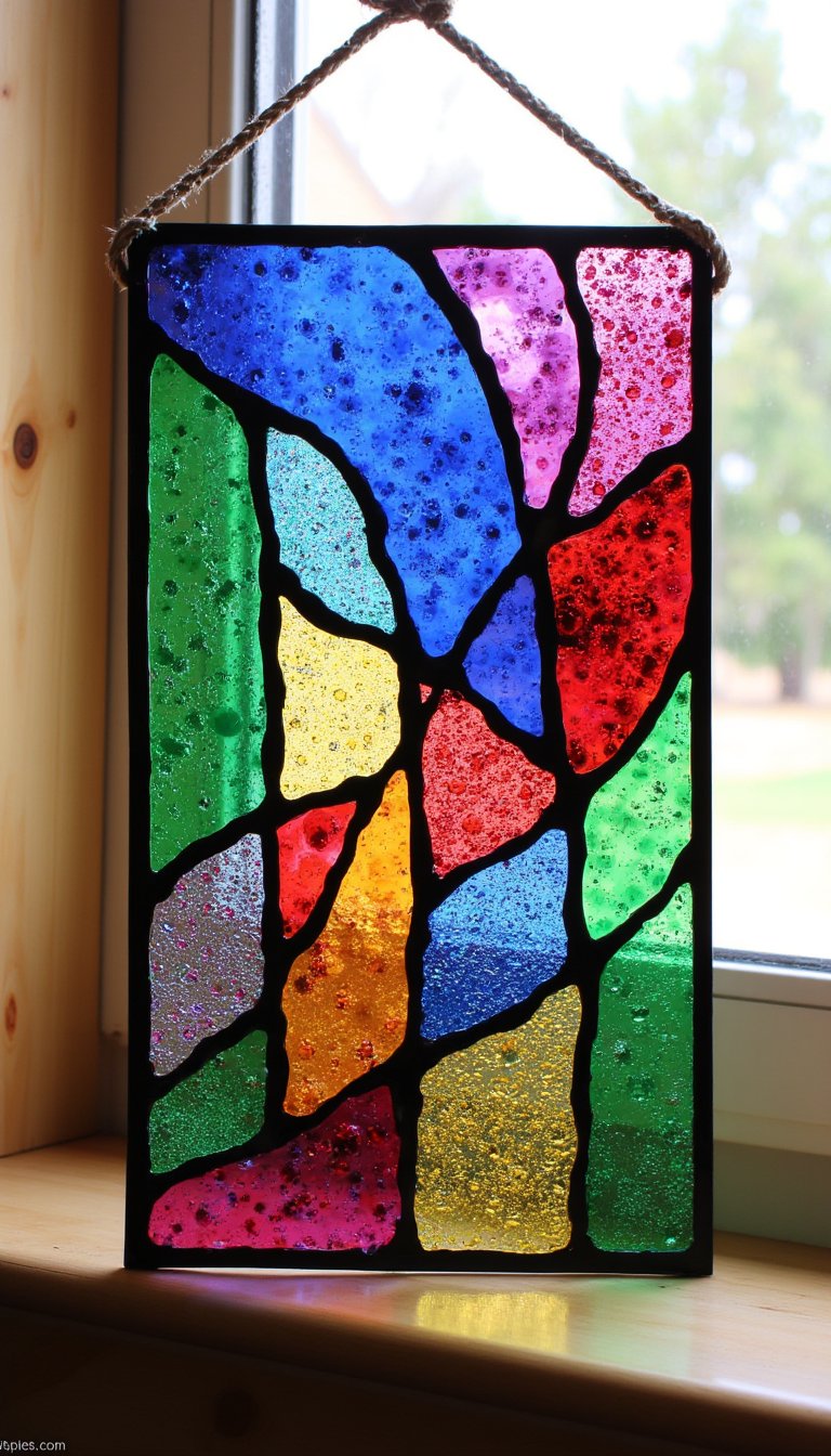 27. "Stained Glass" Window Decor