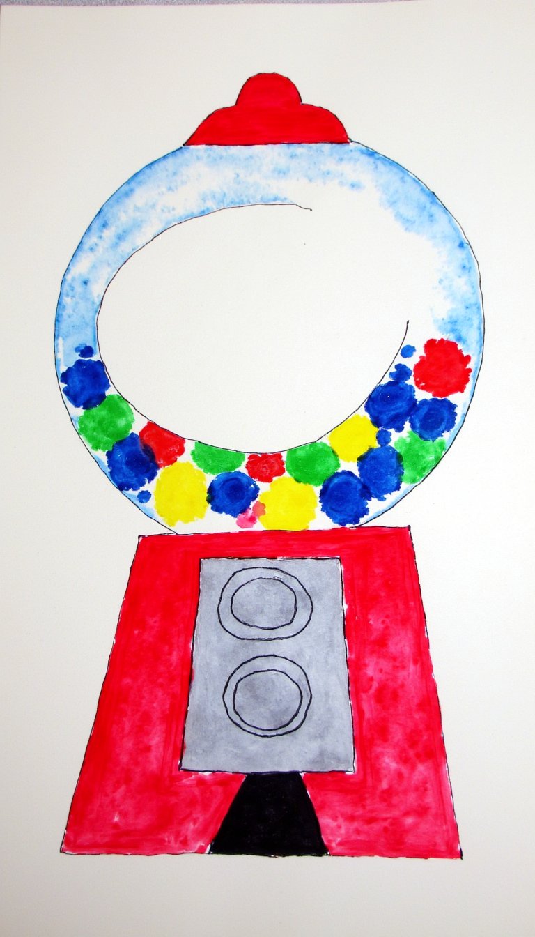 8. Glue-Resist Gumball Machine