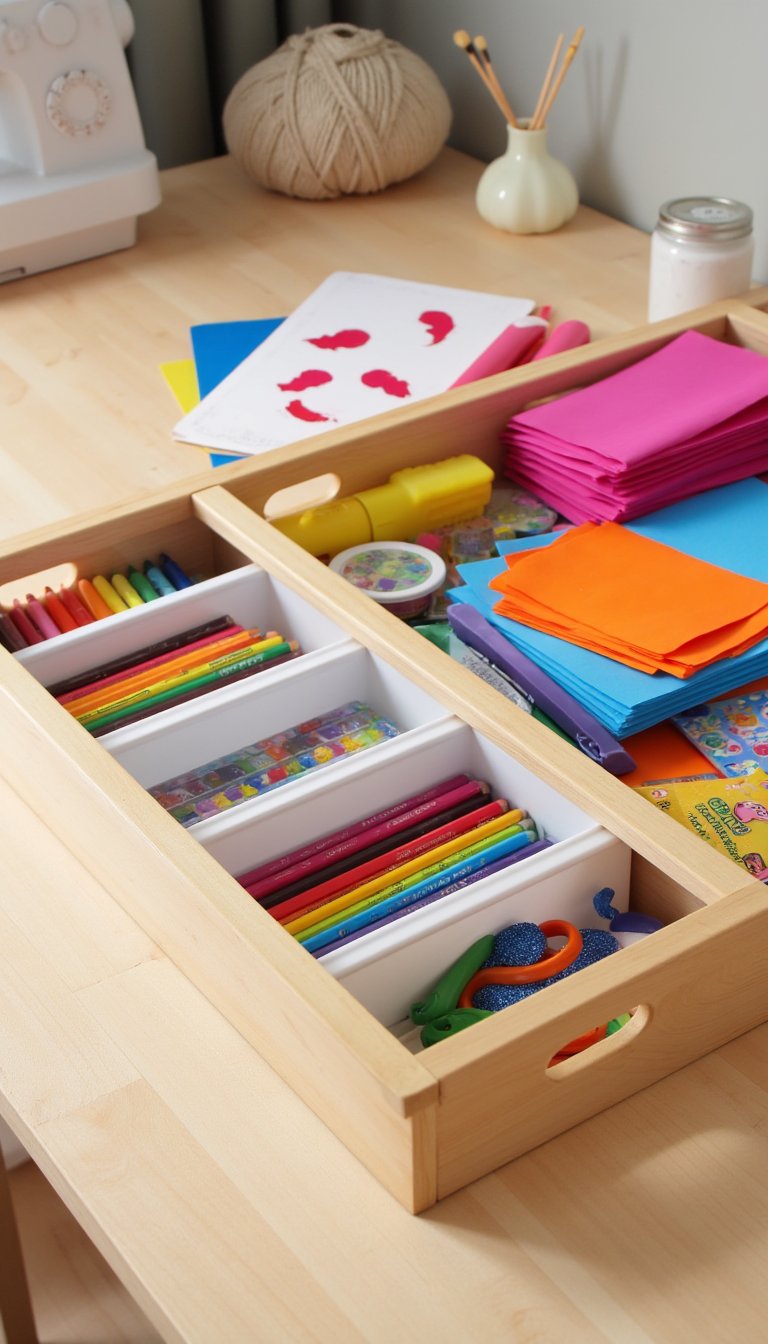 10. TROFAST Frame with Bins for Kids' Crafts