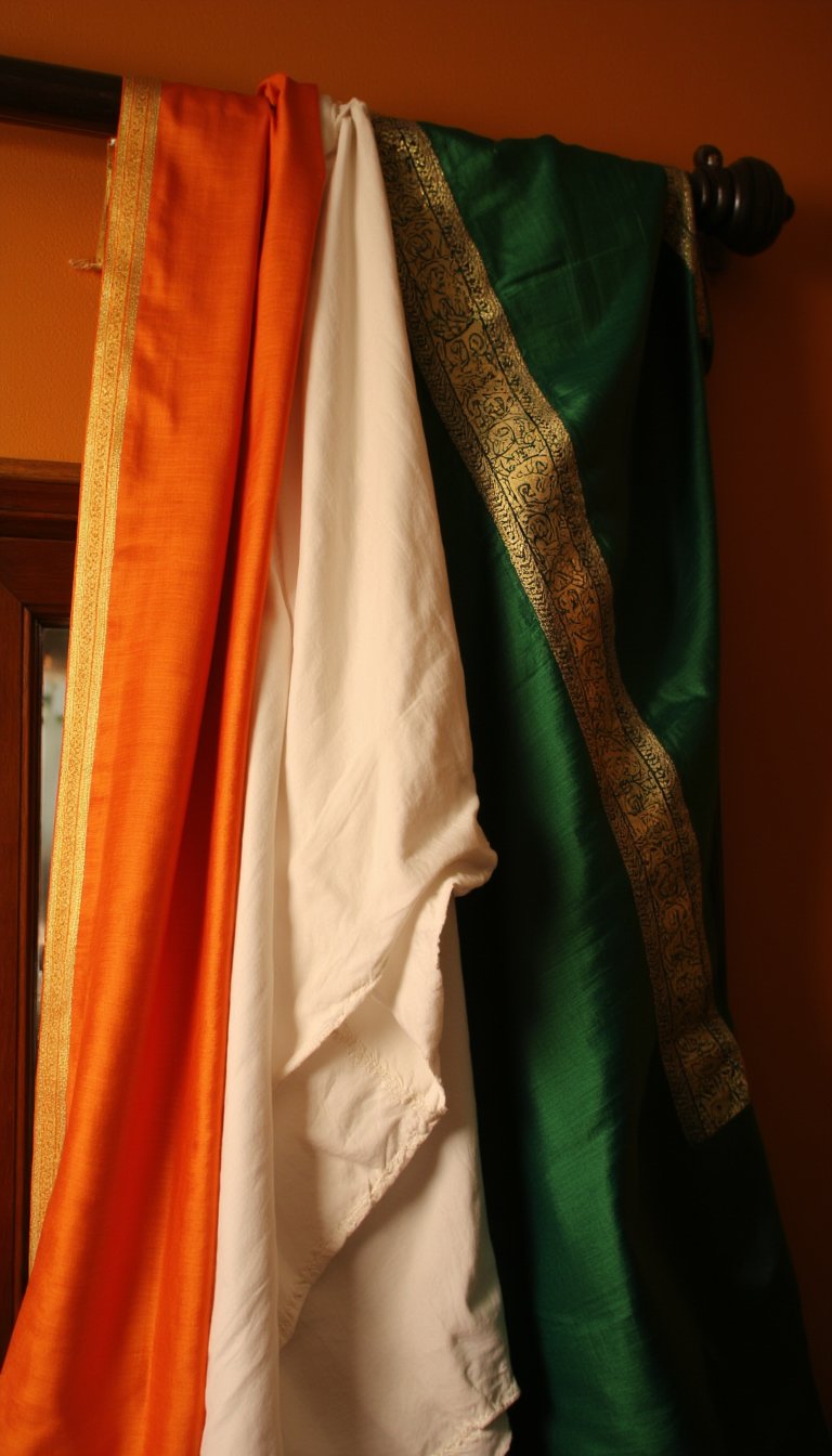 12. Saree & Dhoti Draped Curtains