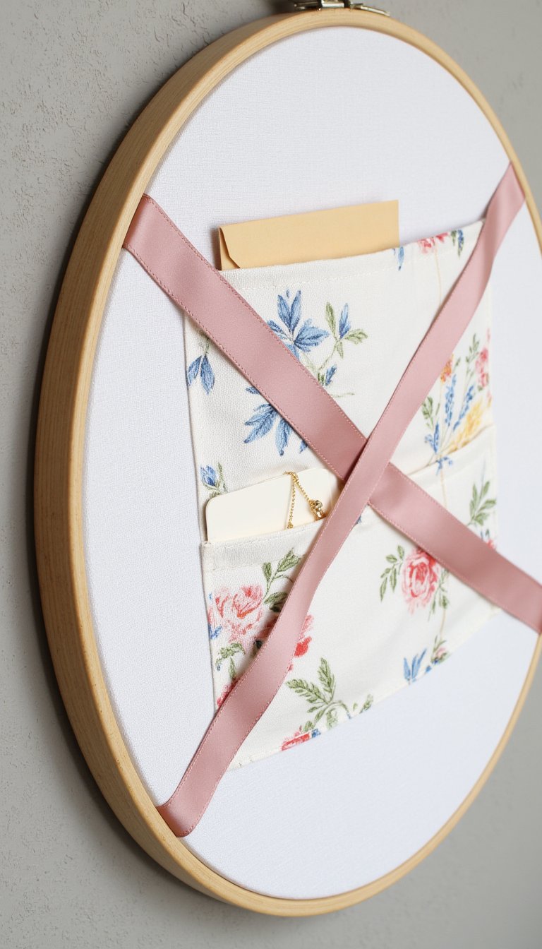 7. Embroidery Hoop Wall Organizer
