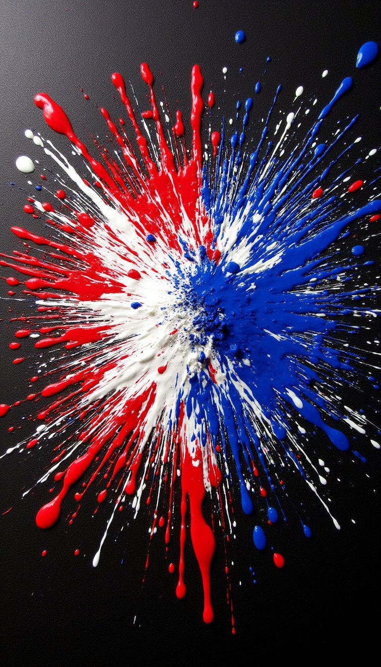 1. Splatter Paint Fireworks Canvas