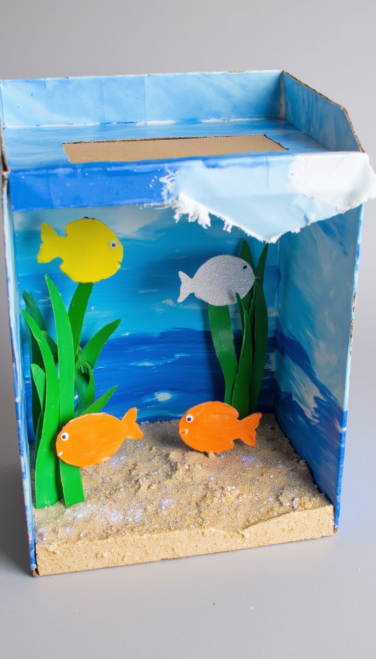 20. Cereal Box Aquarium